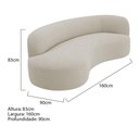 Ver imagem 7 de Divã Recamier Orgânico Tokyo 160cm Lado Esquerdo Linho Cinza