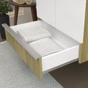 Ver imagem 3 de Gabinete para Banheiro Suspenso Slim 60cm Yescasa Bege/Wood/Branco
