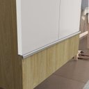 Ver imagem 6 de Gabinete para Banheiro Suspenso Slim 60cm Yescasa Bege/Wood/Branco