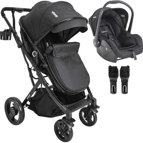 Carrinho de Bebe Kiddo Vox Ii Travel System Bebe Conforto Preto