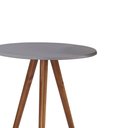 Ver imagem 2 de Mesa de Apoio Média Tripé Pé Palito Hannover - Cinza/imbuia Glazer