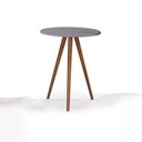 Ver imagem 1 de Mesa de Apoio Média Tripé Pé Palito Hannover - Cinza/imbuia Glazer