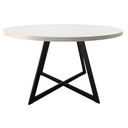 Ver imagem 3 de Mesa Estilo Industrial Redonda 110cm - Cor Branco