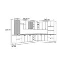 Ver imagem 6 de Cozinha Completa 19pçs Torre Quente Cristaleira 6 Aéreos 5 Balcões 5 Tampos Cz264 Branco - Henn