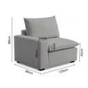 Ver imagem 6 de Sofá de Canto Modular Hug 9 Lugares 423x278cm com 2 Puffs em Linho CabeCasa MadeiraOriginals