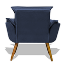 Ver imagem 3 de Poltrona Decorativa para Sala de Estar Opala Suede - Ssx Multicoisas - Azul Marinho