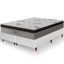 Ver imagem 2 de Cama Box Branca + Colchão King Size Ortho Pro Firme Espuma D33 Pillow Paparazzi 193x203x70cm