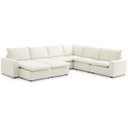 Ver imagem 3 de Sofá de Canto Modular Hug 8 Lugares 363x278cm com Puff em Linho CabeCasa MadeiraOriginals