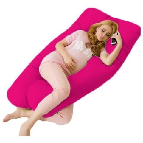 Almofada Extra Grande P/grávida Dormir De Lado Envio Rápido - Fúcsia