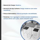 Ver imagem 3 de Conjunto Mesa Alta Bar Bistrô Quadrada Pinus 2 Banquetas Confort Estofado Marrom White Don Castro