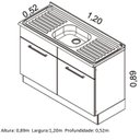 Ver imagem 5 de Balcão em Aço de Cozinha com Pia Inox 2 Portas e Rodapé Exclusive Itatiaia
