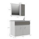 Ver imagem 3 de Conjunto para Banheiro Samba 55 Branco/Cimento