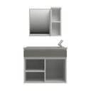 Ver imagem 4 de Conjunto para Banheiro Samba 55 Branco/Cimento