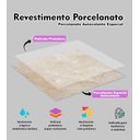 Ver imagem 2 de Painel Placa Para Parede E Piso Chão Autocolante Laminado Mármore Bege 25x25cm