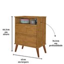 Ver imagem 3 de Kit Mesa de Cabeceira Onix Cor:ipe Mizza Decor