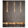 Pendente Gota Cristal Dourado LED 7W 3200K Bivolt Original Equipe LED - 3
