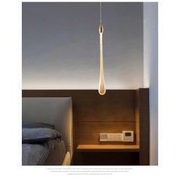 Pendente Gota Cristal Dourado LED 7W 3200K Bivolt Original Equipe LED - 2