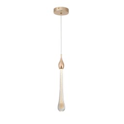 Pendente Gota Cristal Dourado LED 7W 3200K Bivolt Original Equipe LED - 1