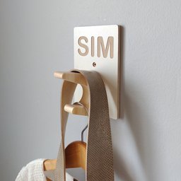 10 Ganchos Pendurador Provador de Loja Sim Não Pino Duplo:branco - 1