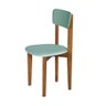 Kit 2 Cadeiras de Restaurante Elisa em Madeira Maciça Assento Suede Verde - 2