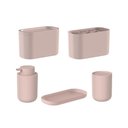 Ver imagem 1 de Kit de Acessórios de Bancada para Banheiro ou 5 Peças Linha Bold - Rosa Duna