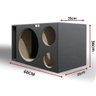 Caixa Trio Vazia Duto Régua P/ Woofer 12", Driver e Tweeter - 2