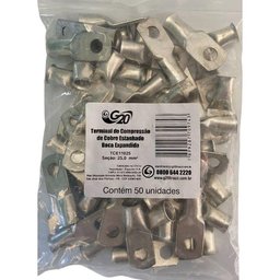 Terminal de Compressão Olhal com Boca Expandida 25,0mm² - 50 Unidades - 10