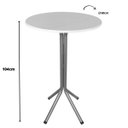 Ver imagem 5 de Mesa Bistrô Alto Cinza com Tampo Redondo Branco