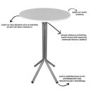 Ver imagem 4 de Mesa Bistrô Alto Cinza com Tampo Redondo Branco