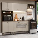 Ver imagem 2 de Armário de Cozinha Compacta 235cm Rustic/crema Gourmet Madesa Xc03 Rustic/crema