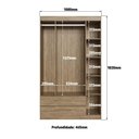 Ver imagem 4 de Guarda Roupa 4 Portas e 2 Gavetas Rp4021 Exclusive Decibal