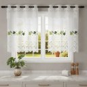 Ver imagem 2 de Cortina Pia Bando Vitro Formosa Renda Cozinha 1,60x0,80x0,20:Costela Adão