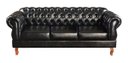 Ver imagem 1 de Sofá 3 Lugares Chesterfield Capitonê Duquesa - Couríssimo Preto