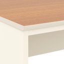 Ver imagem 6 de Mesa para Escritório com Passa Fios e Tampo Usinado Tech - Off White e Cedro