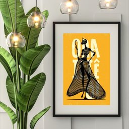 Quadro Arte Candomblé Oxum- 60x48cm:madeira Branca - 1