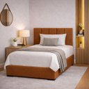 Ver imagem 2 de Kit 5 Peças Cabeceira Modular Cama Box 45x20 Solteiro Cores:terracota