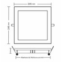 Ver imagem 2 de Painel Led Taschibra Quadrado Embutir 18+6w Dual Color Black Bivolt