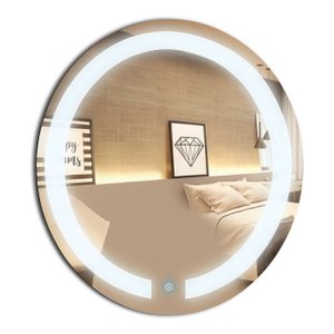 Espelho Redondo 60cm com 2 Leds Touch Reduna