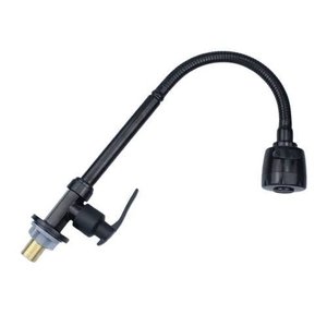 Torneira de Bancada Cozinha Gourmet Lux Flexível Preta 1/4 de Volta