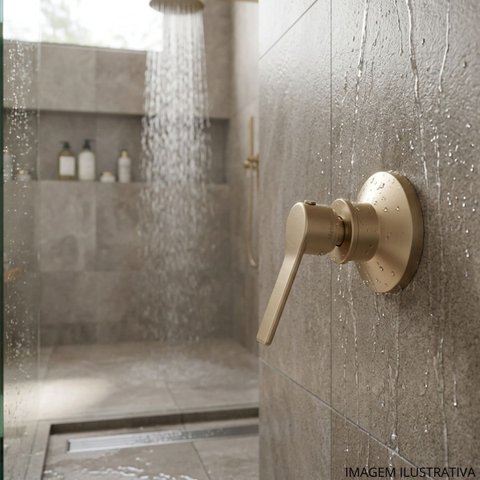 Acabamento de Registro de Metal Australis Cobre/Dourado Matte Meber Metais