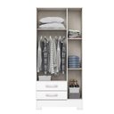 Ver imagem 4 de Guarda Roupa Sensi 03 Portas e 02 Gavetas com Pés Be16 Branco - Henn - Briz