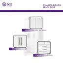 Ver imagem 6 de Guarda Roupa Sensi 03 Portas e 02 Gavetas com Pés Be16 Branco - Henn - Briz