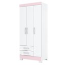 Ver imagem 2 de Guarda Roupa Sensi 03 Portas e 02 Gavetas com Pés Be16 Branco - Henn - Briz