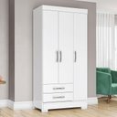 Ver imagem 7 de Guarda Roupa Sensi 03 Portas e 02 Gavetas com Pés Be16 Branco - Henn - Briz