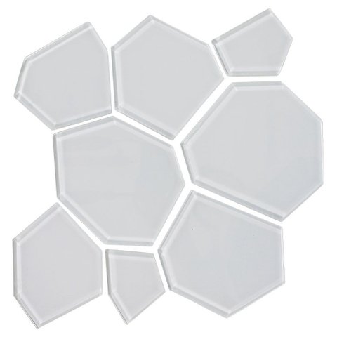 Mosaico de Vidro Croco White 32x32cm - 1713002001