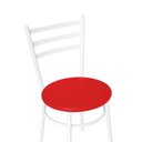 Ver imagem 3 de Mesa de Jantar Redonda 80cm Imbuia com 4 Cadeiras Estofada Branca