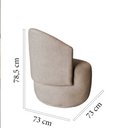 Ver imagem 6 de Kit 2 Poltronas Decorativa Beatriz Orgânica Suede Bege