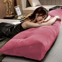 Ver imagem 3 de Almofada Cabeceira Ana Cama Solteiro 90cm Suede Rosa Mz Decor