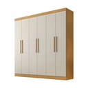 Ver imagem 1 de Guarda Roupa Casal 6 Portas 4 Gavetas Belem S/esp e S/pes Valverde Moveis Cinamomo/off White
