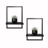 Kit 2 Prateleira Quadro Retangular Vertical 40x28 Base Preta com Base Preta - 1